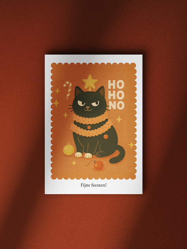 Kerstkaart Ho Ho No