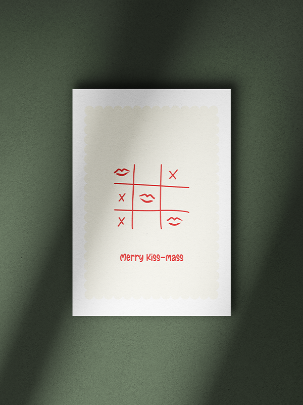 Kerstkaart Merry Kissmass