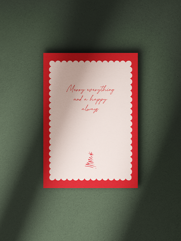 Kerstkaart Merry everything