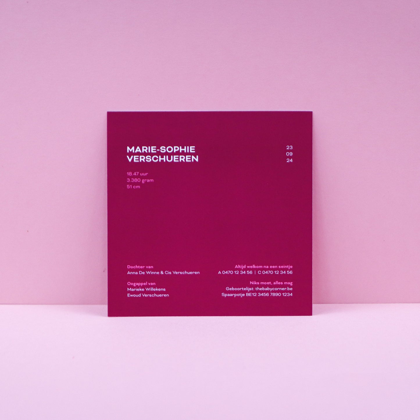 Geboortekaart Marie-Sophie