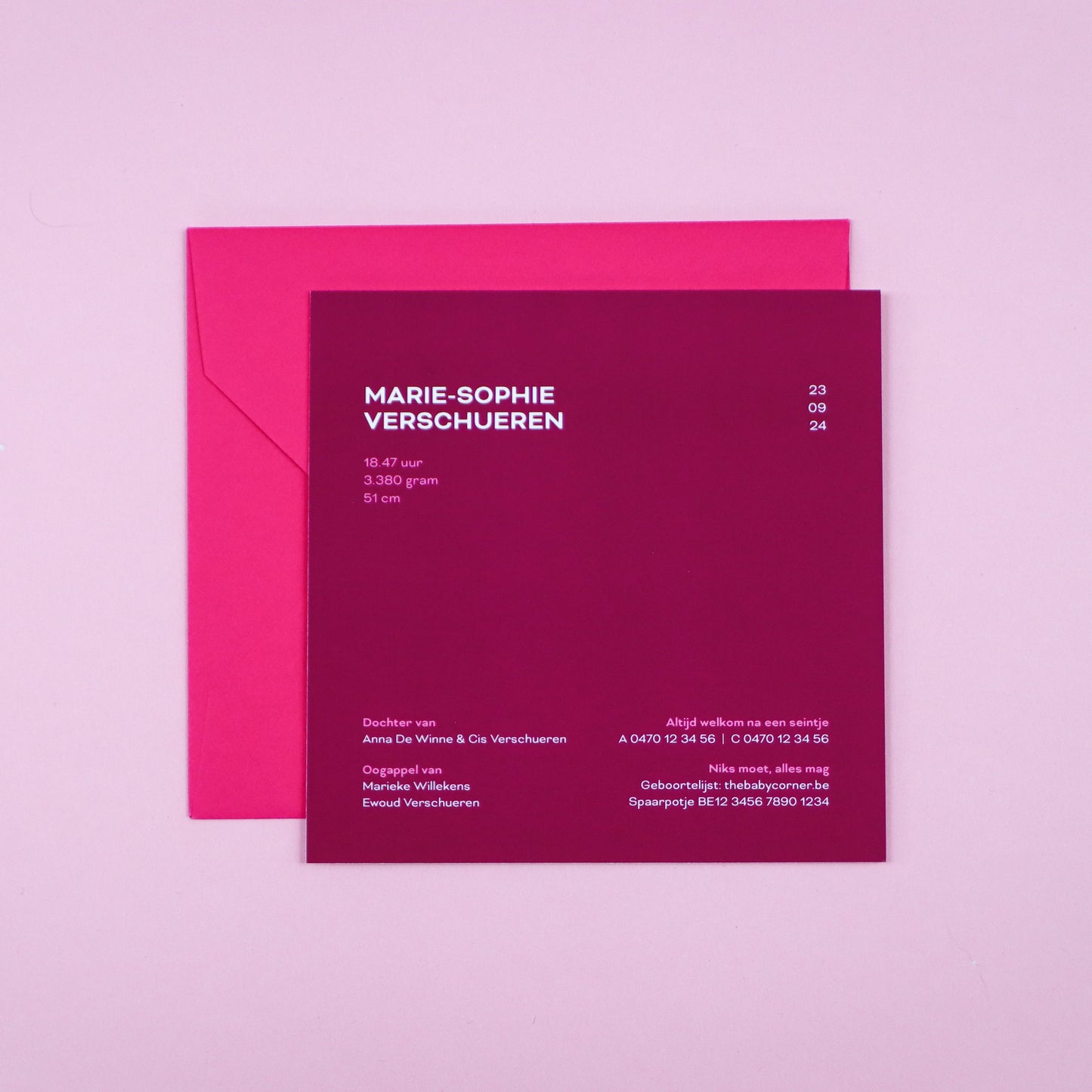 Geboortekaart Marie-Sophie