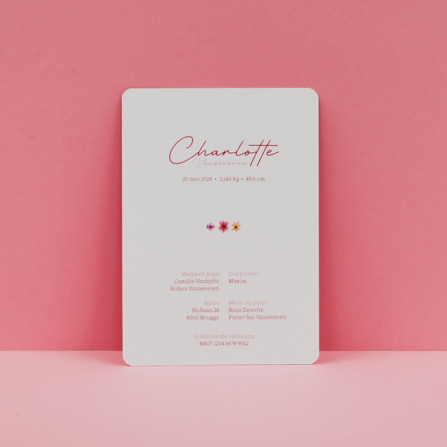 Geboortekaart Charlotte