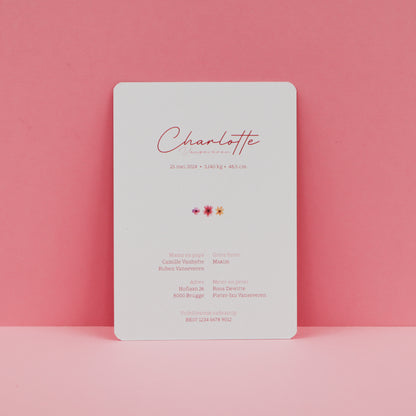 Geboortekaart Charlotte