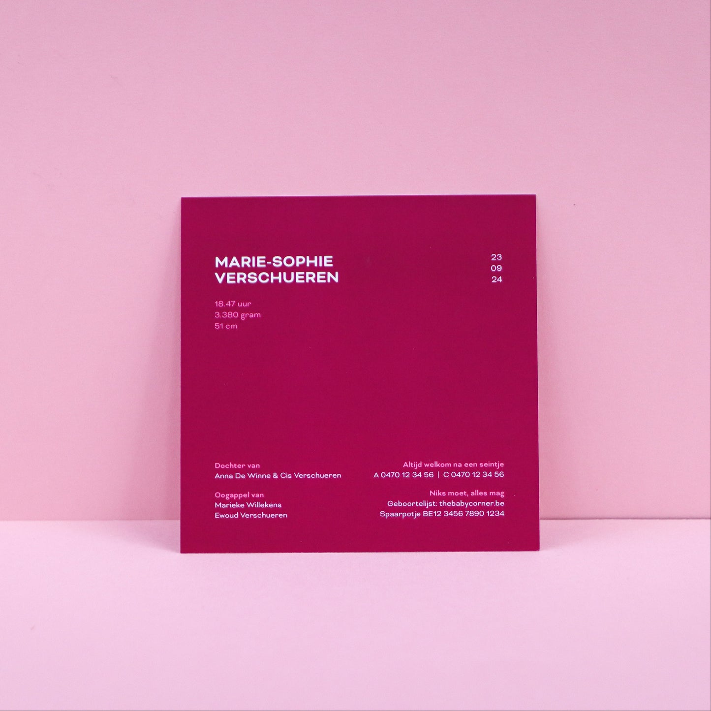 Geboortekaart Marie-Sophie