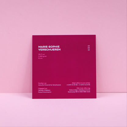 Geboortekaart Marie-Sophie