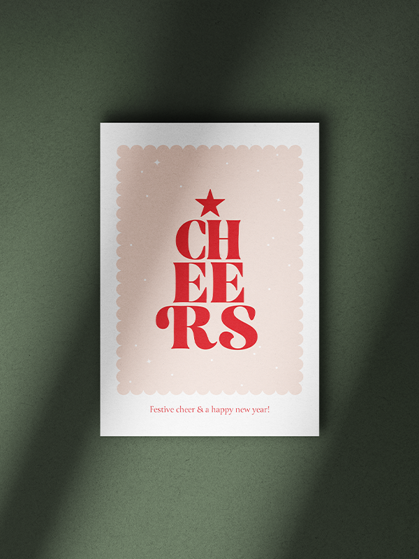 Kerstkaart Cheers