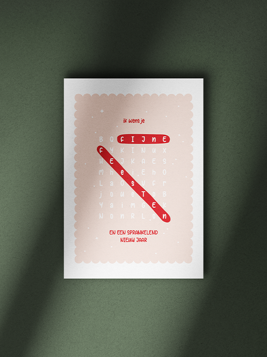 Kerstkaart Fijne feesten