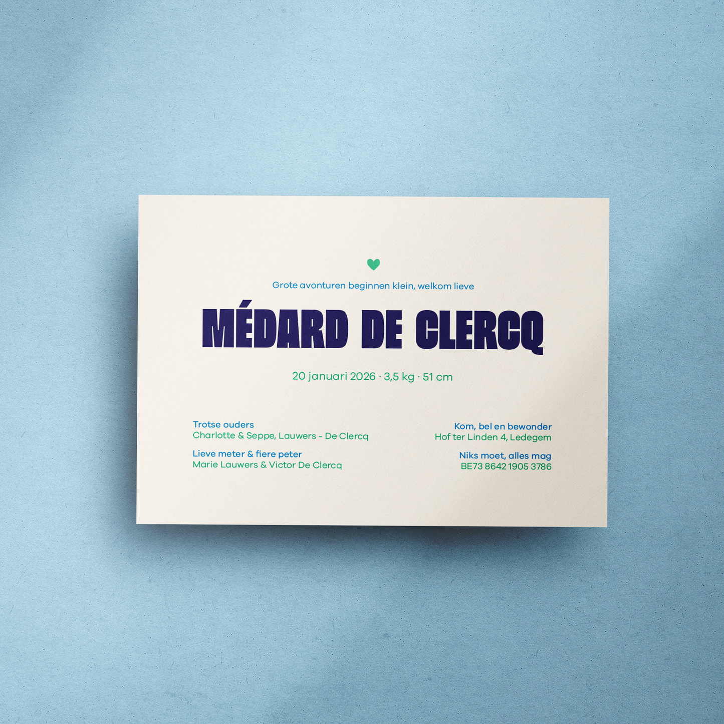 Geboortekaart Médard