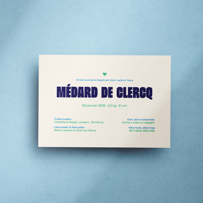 Geboortekaart Médard