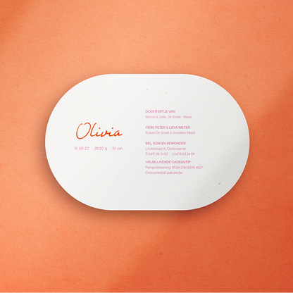 Geboortekaartje Olivia